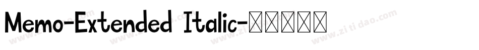 Memo-Extended Italic字体转换